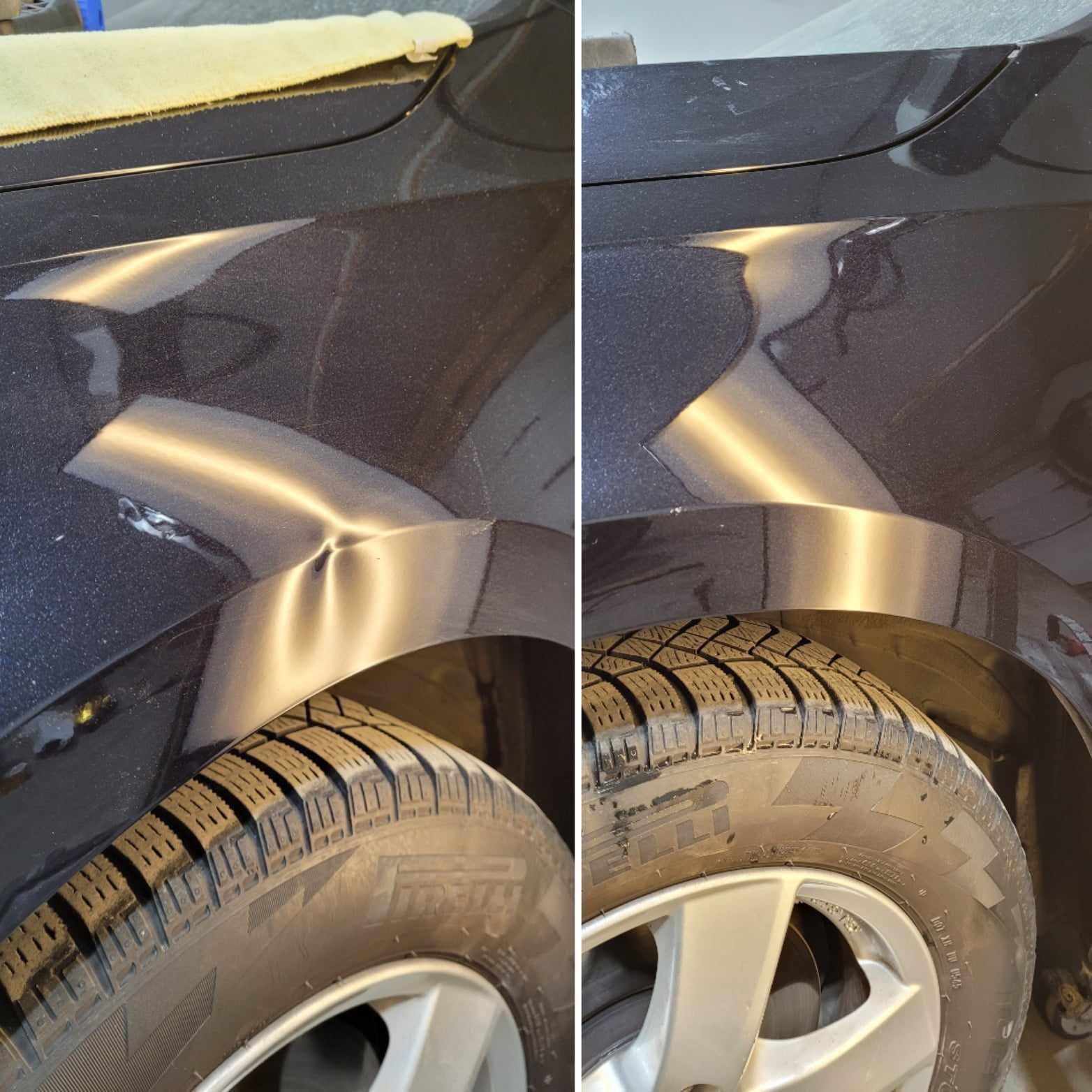 After PDR — white car door restored