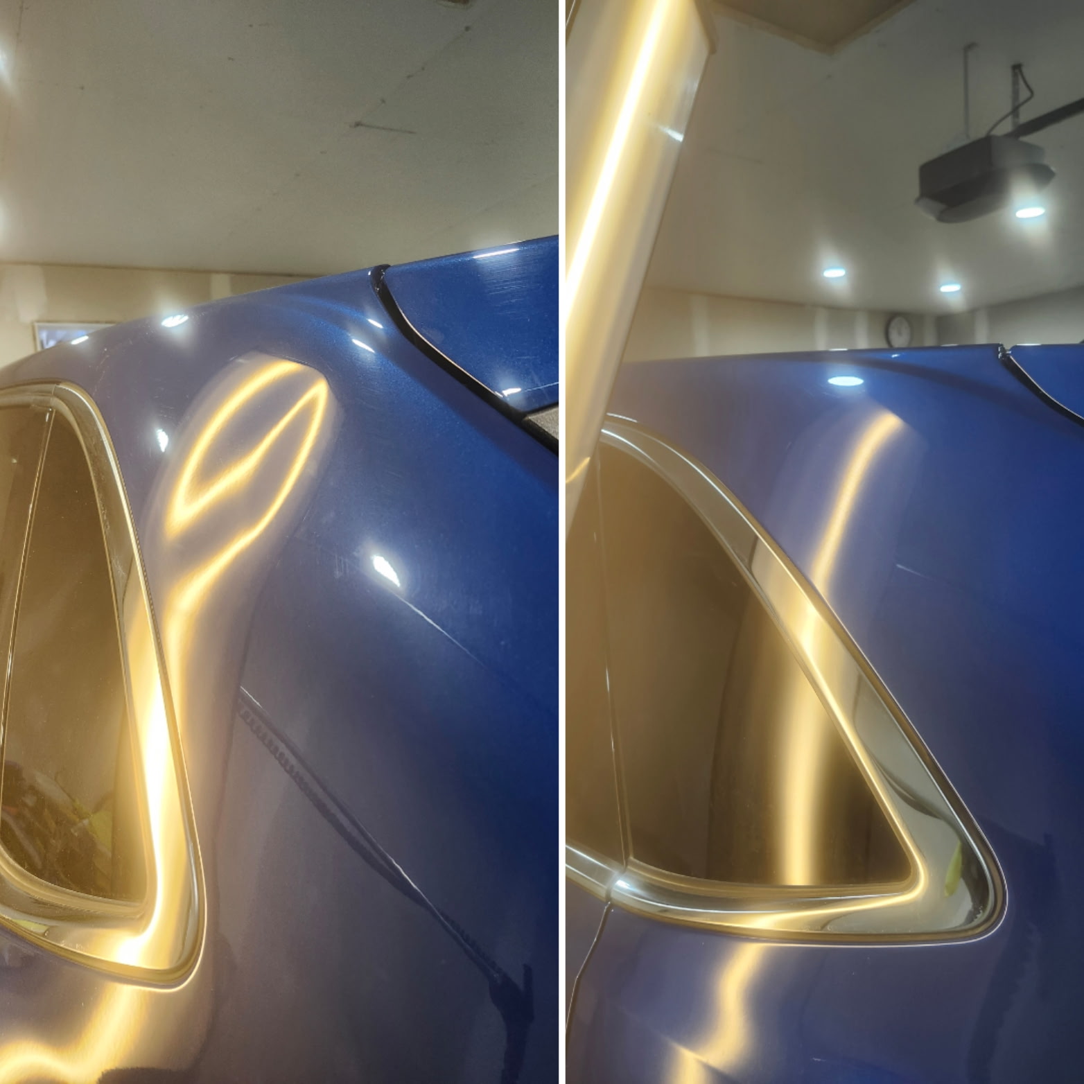 After PDR — black car fender smooth