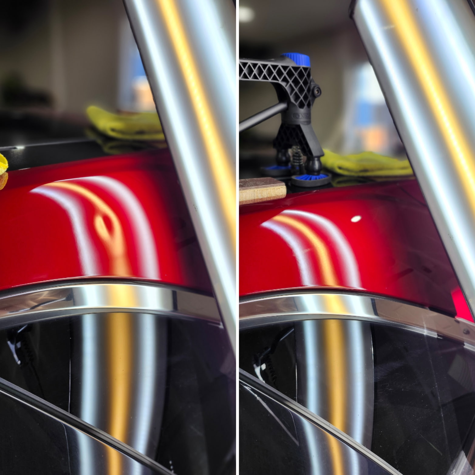Detail and Dents PDR specialist working on vehicle in Calgary