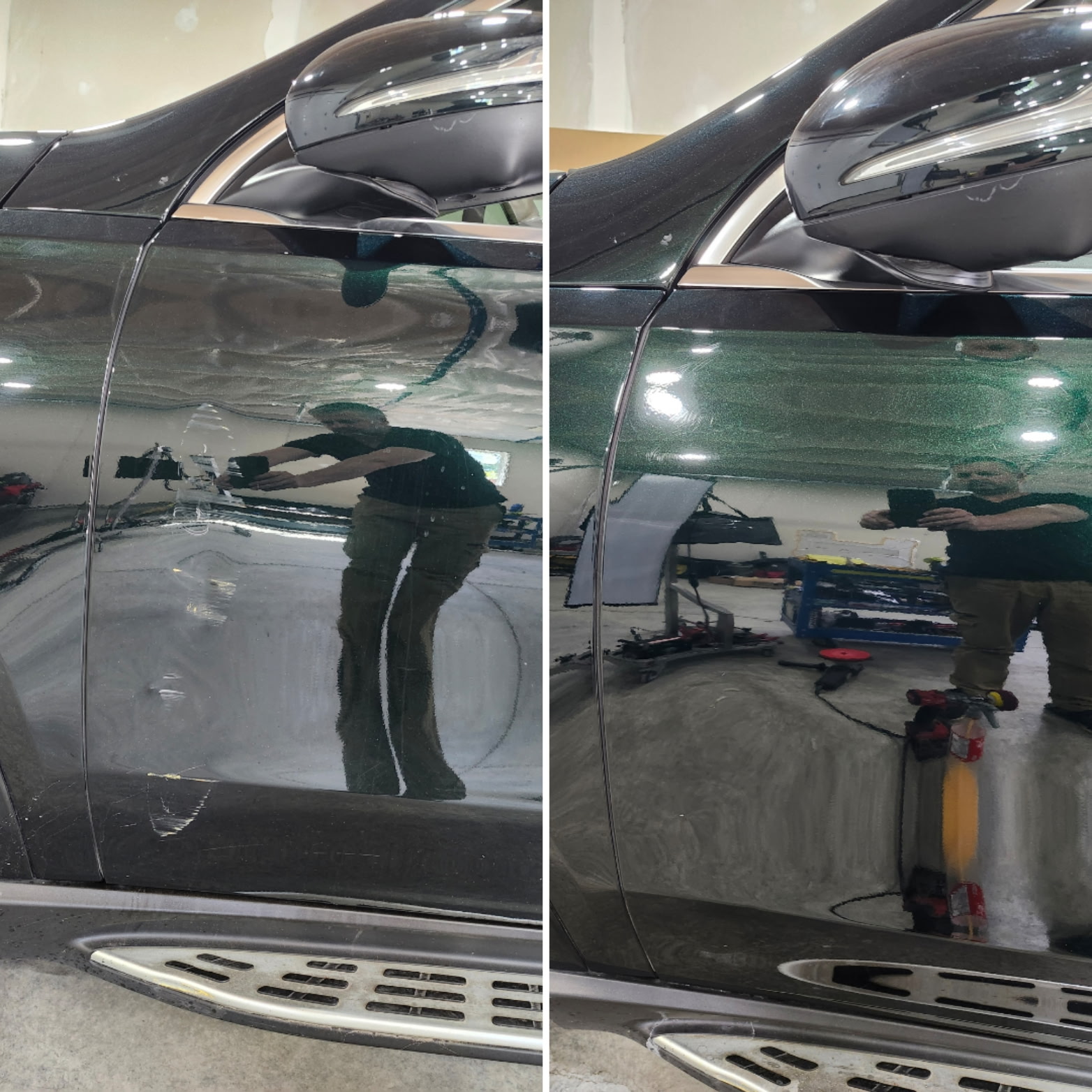 Car scratch repair result Calgary