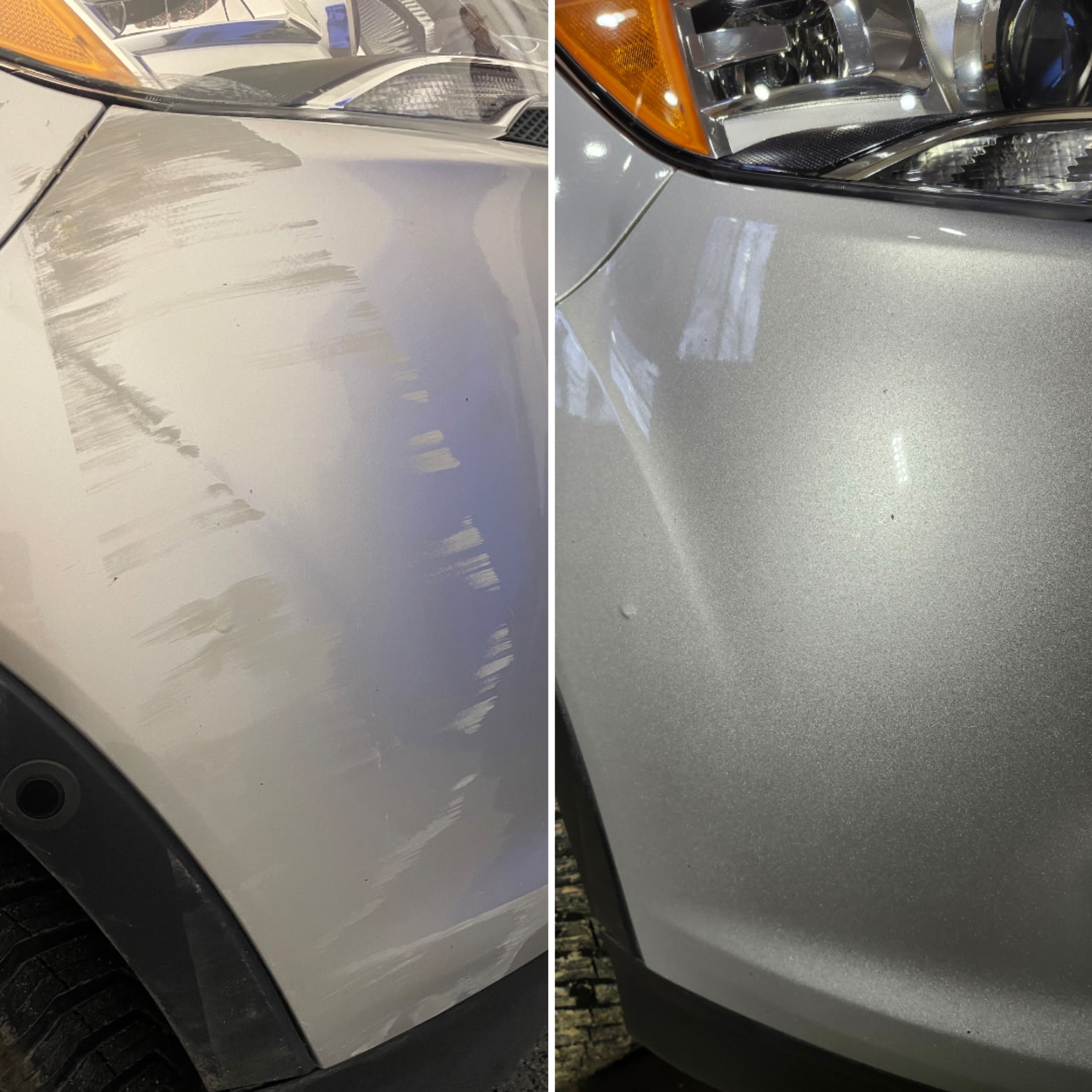 Scratch repair before after Calgary